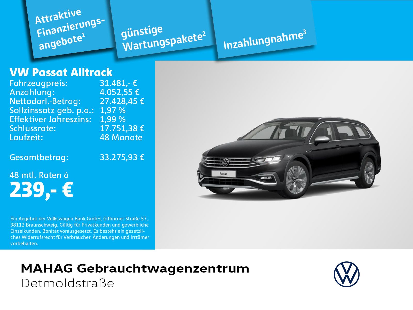 VW Passat Alltrack 4Mot 2.0 TDI AHK LED Navi ParkPi