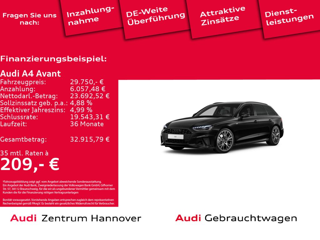 A4 Avant S line 35 TFSI DAB Navi B&O