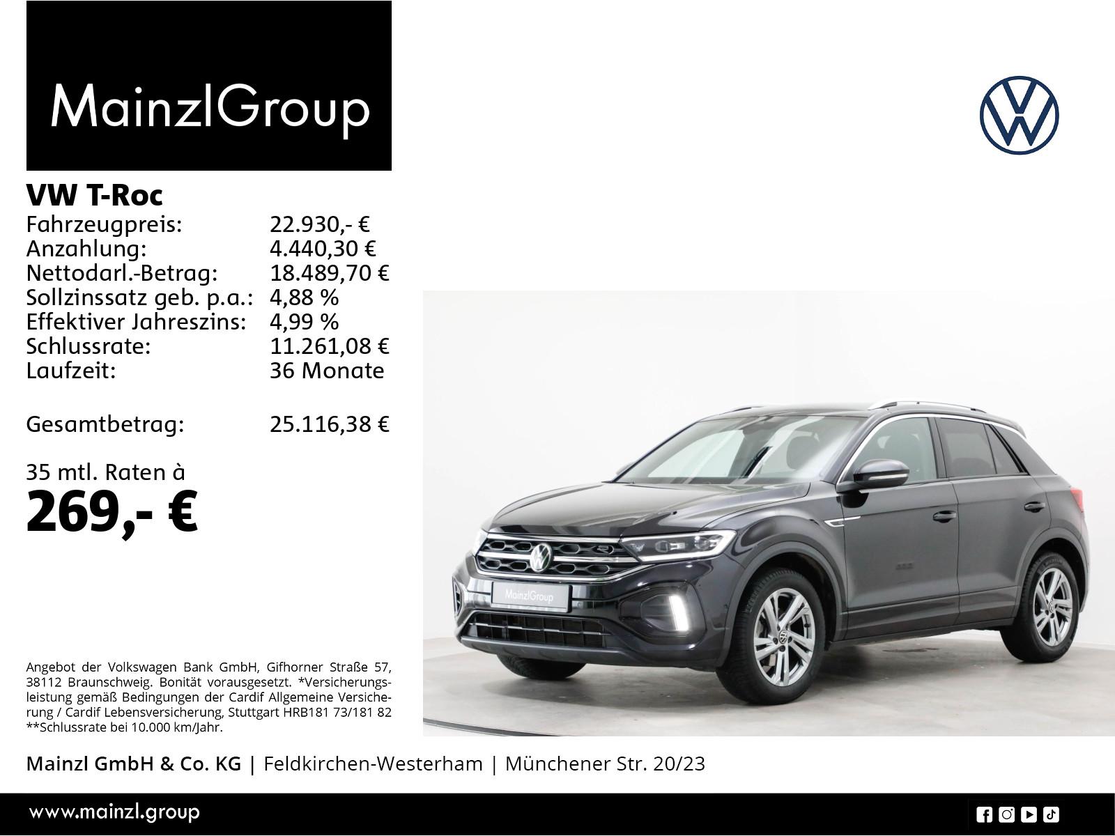 Volkswagen T-Roc 1.0 TSI R-Line LED Navi SHZ Kamera Massage