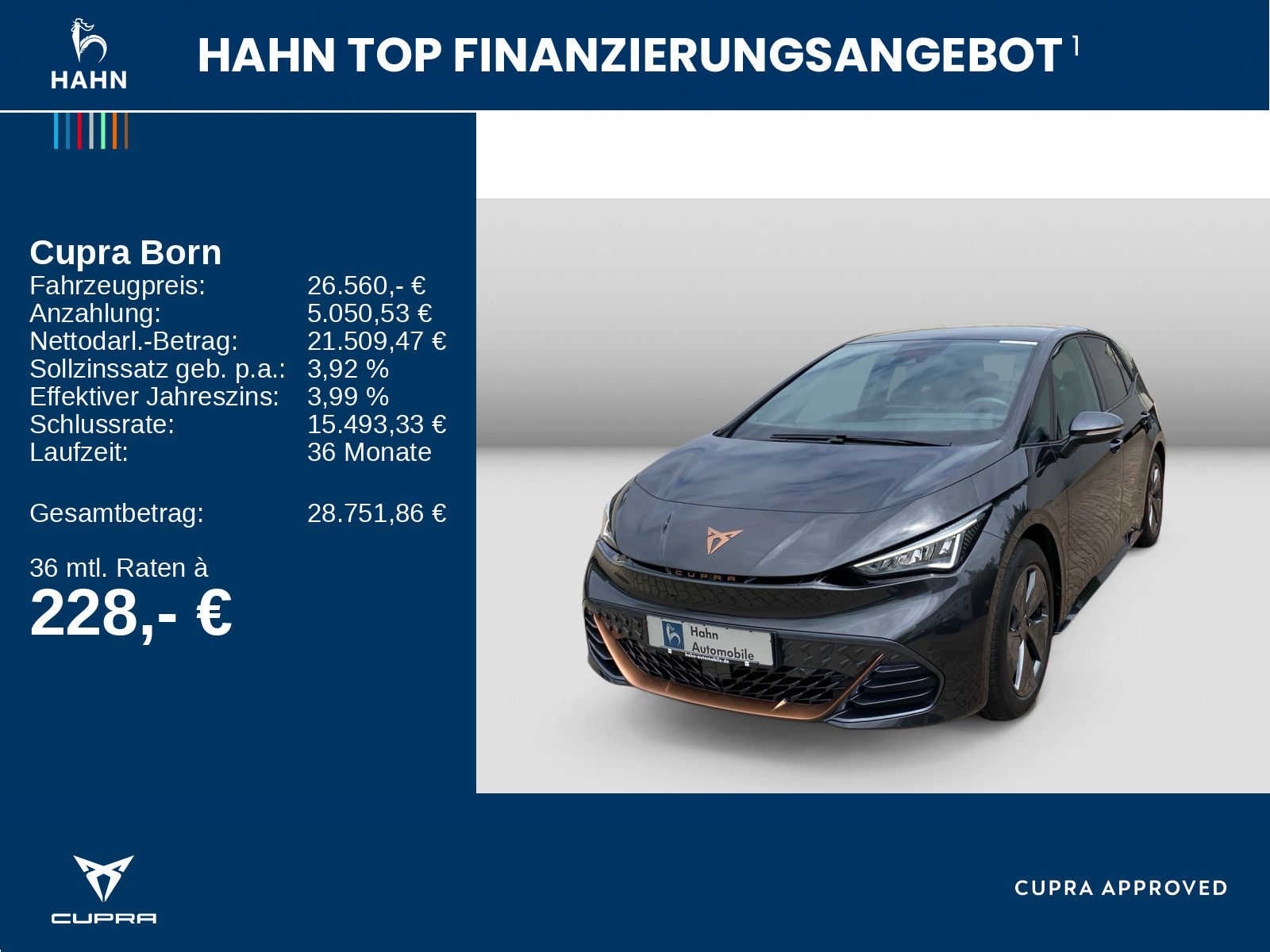 Cupra Born 150 LED Lenkrad Sitzheizung Einpark Keyless foto 2