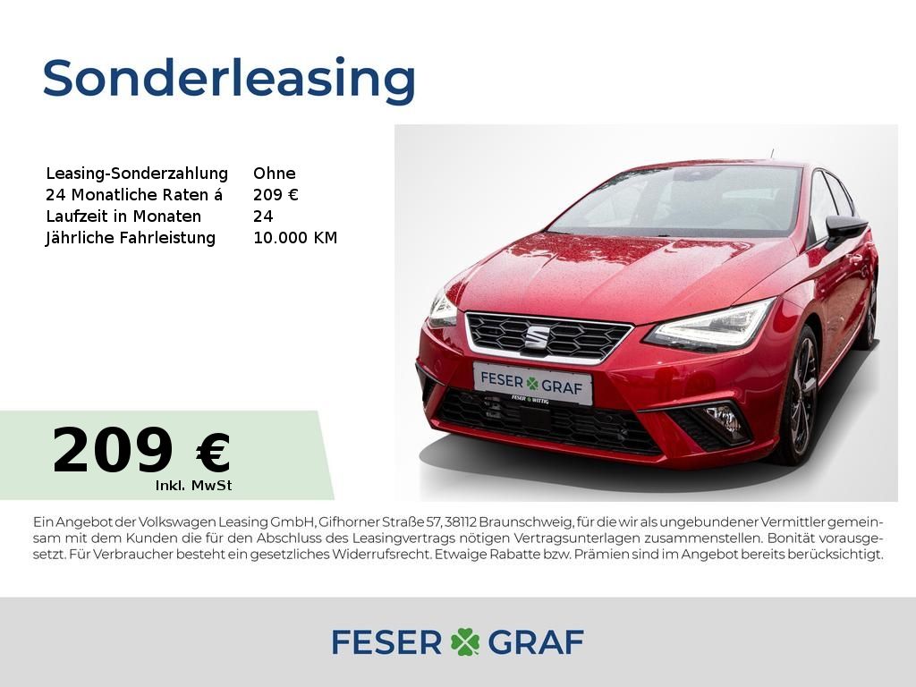 Seat Ibiza 1.0 TSI DSG FR LED/ACC/Kessy/Kamera/ALU18