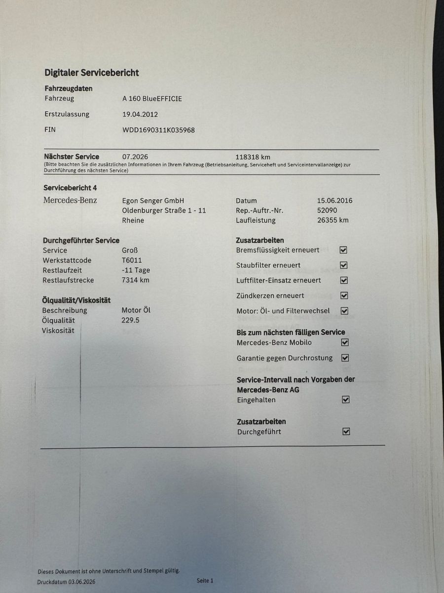 Fahrzeugabbildung Mercedes-Benz A 160 Avantgarde "Klima Parksensoren Sitzheizg."
