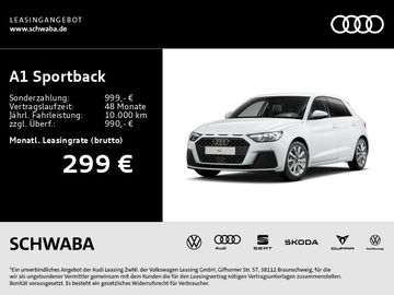 Audi Leasingangebot: Audi A1 Sportback 30 TFSI S tronic *R-KAM*LED*SOUND*