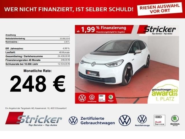 VW ID.3 1st Max 150/58 248,-ohne Anzahlung Pano Hea