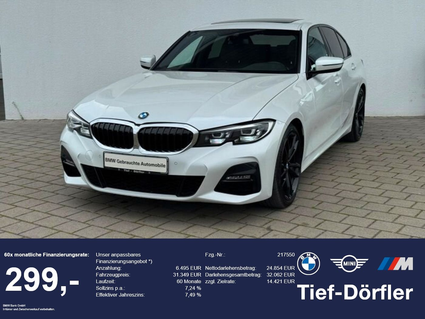 BMW 320d Limo M Sport LED/HiFi/Glasdach/PDC/Privacy