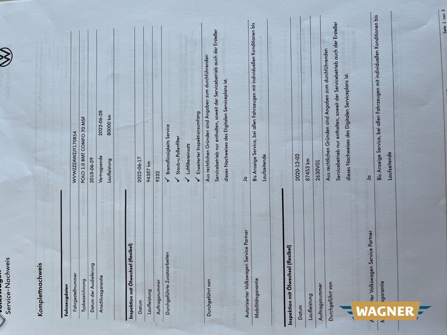 Fahrzeugabbildung Volkswagen Polo VI Comfortline 1.0 TSI Klimaanlage