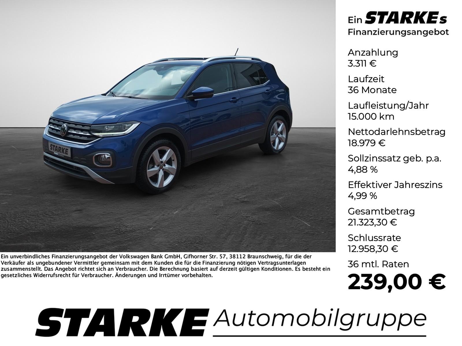 Volkswagen T-Cross TSI DSG Style  AHK Navi LED PDC LM Tempo