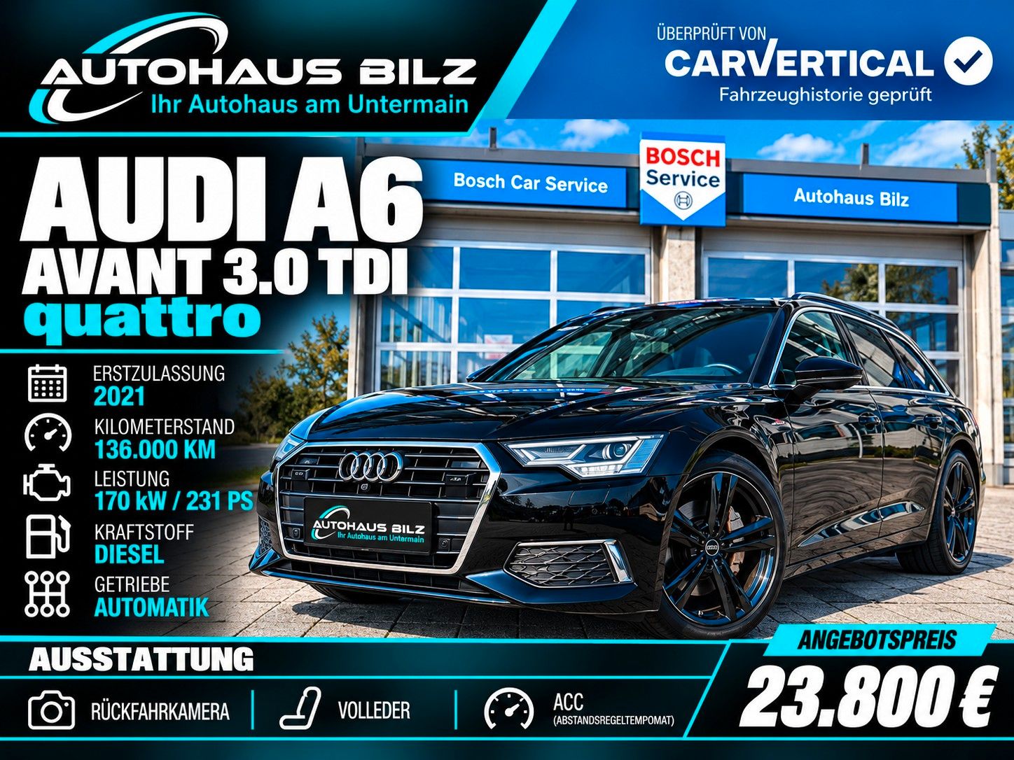 Gebrauchtwagen Audi A6 A6 Avant 45 TDI quattro design*Kamera*Leder* in Collenberg