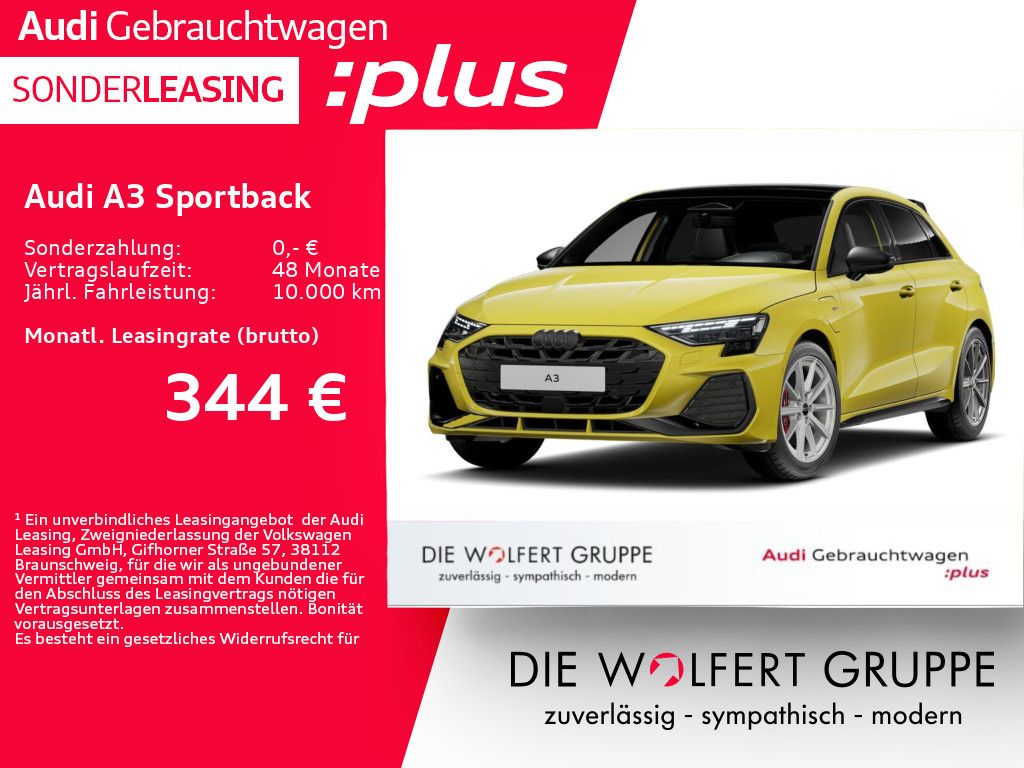 Abbildung Leasingangebot Audi A3 Sportback S line 45 TFSI e *0,5%*MATRIX*PANO