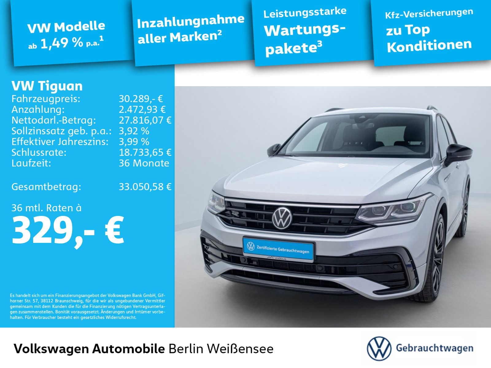 Volkswagen Tiguan 2.0 TSI R-Line 4Motion*DSG*MATRIX*AAC*APP imagem 2