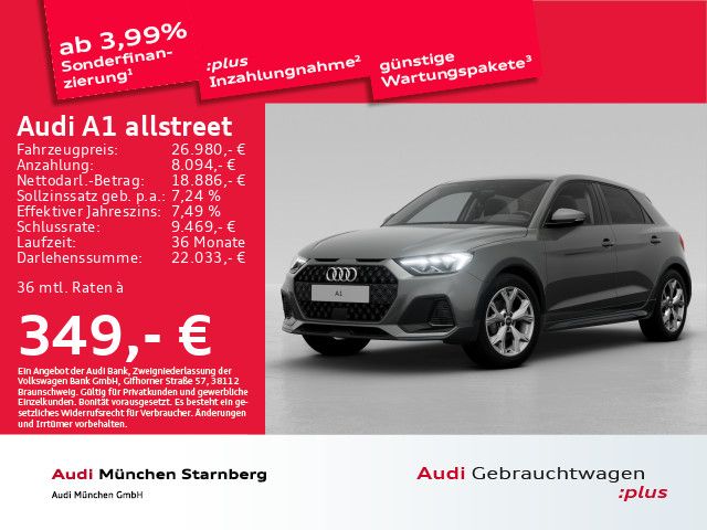 Audi A1 allstreet 30 TFSI S tronic LED 17" Alu Privac