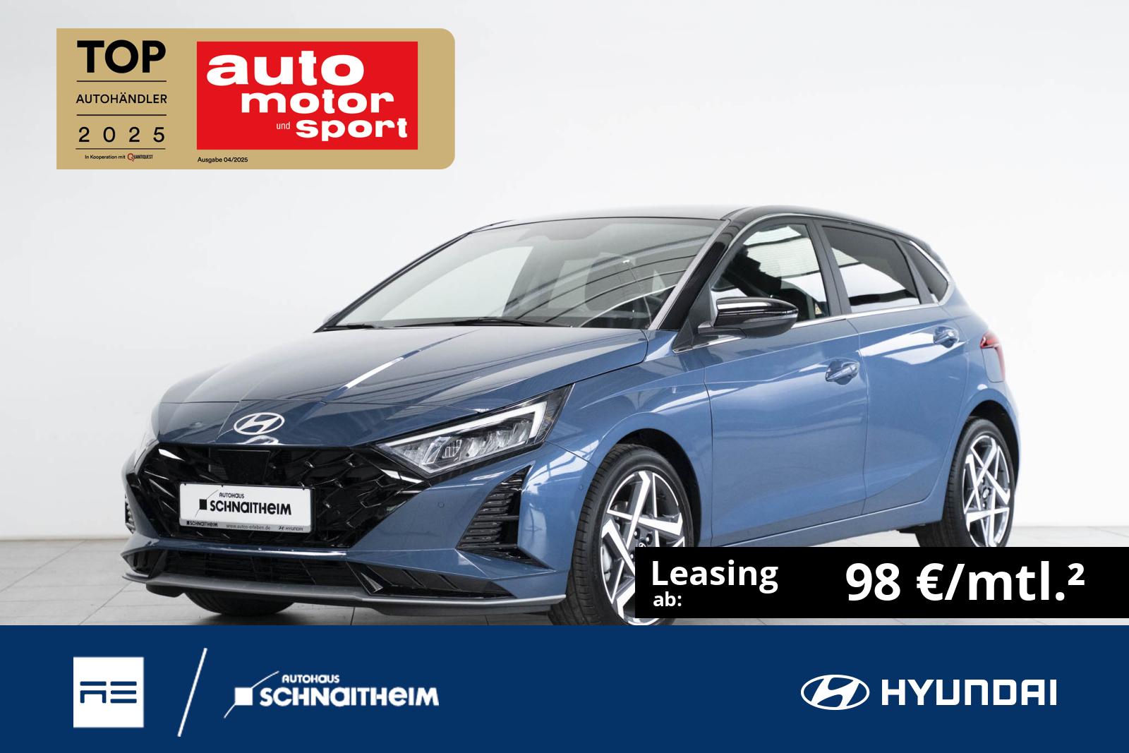 Hyundai i20 Prime 1,0 T-GDi 100PS DCT Licht-P Ass-P uvm.