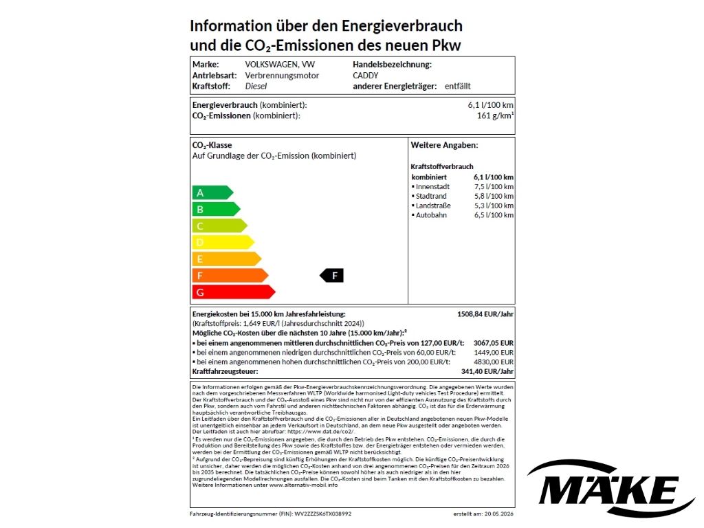Caddy ENERGY 2.0 TDI 4motion ACC AHV LED NAV ASS