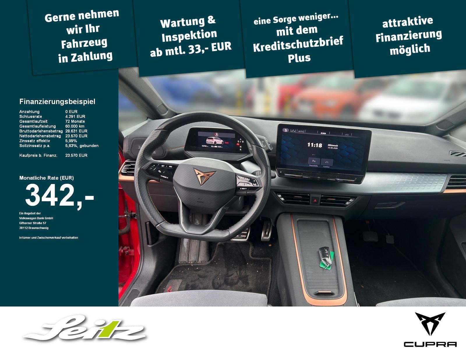 Cupra Born 150kW Navi. Rückfahrkamera. Einparkhilfe