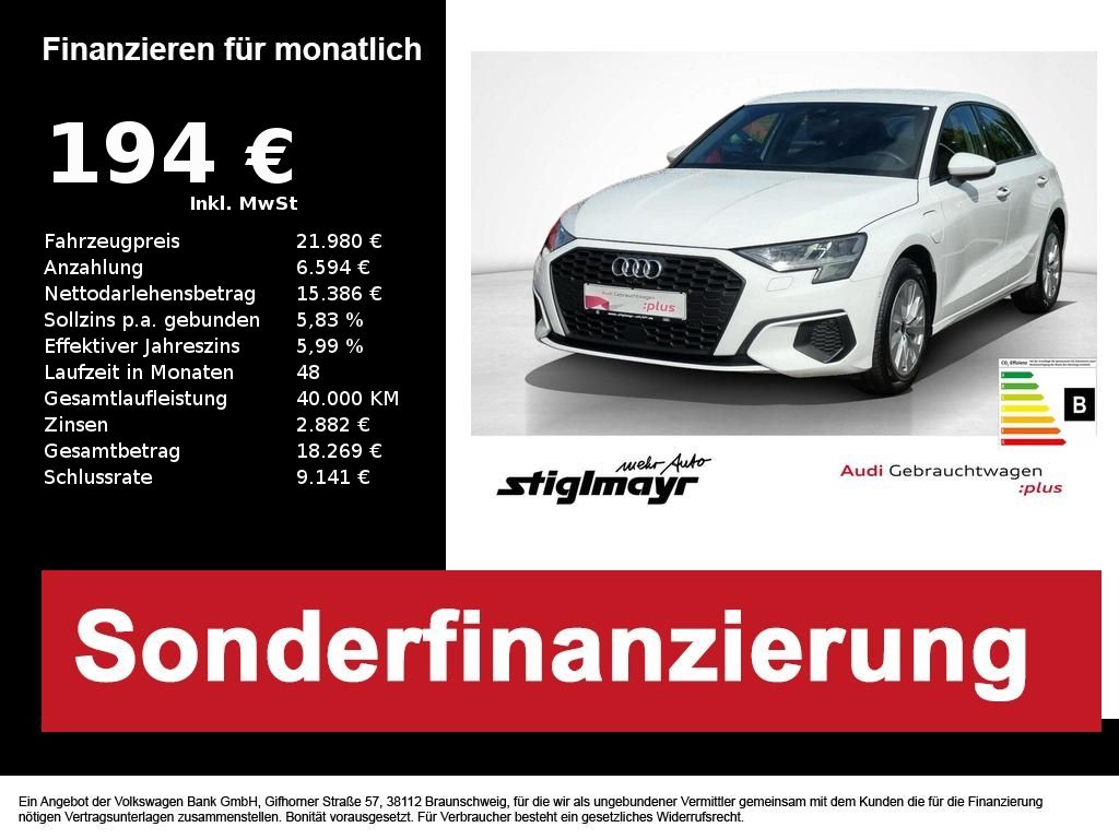 Audi A3 Sportback 40 TFSIe S-tronic AHK+NAVI+VC