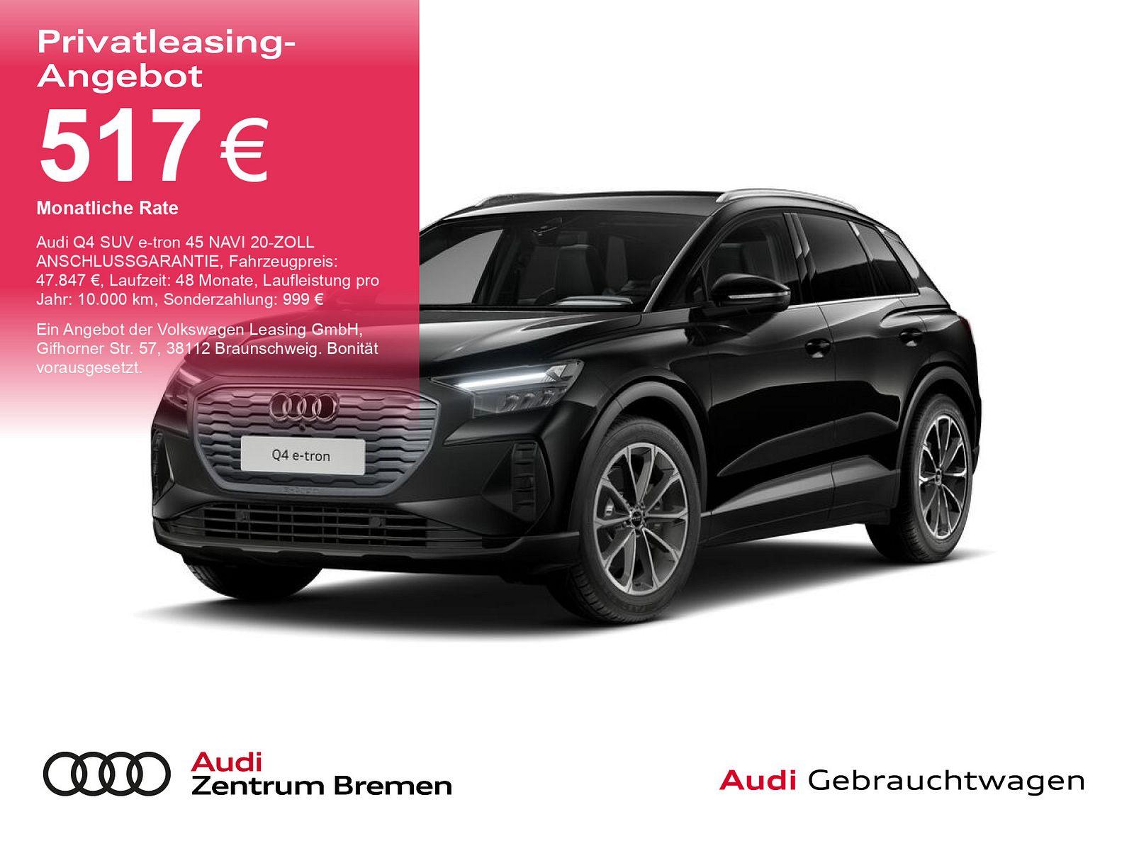 Audi Q4 SUV e-tron 45 NAVI 20-ZOLL ANSCHLUSSGARANTIE