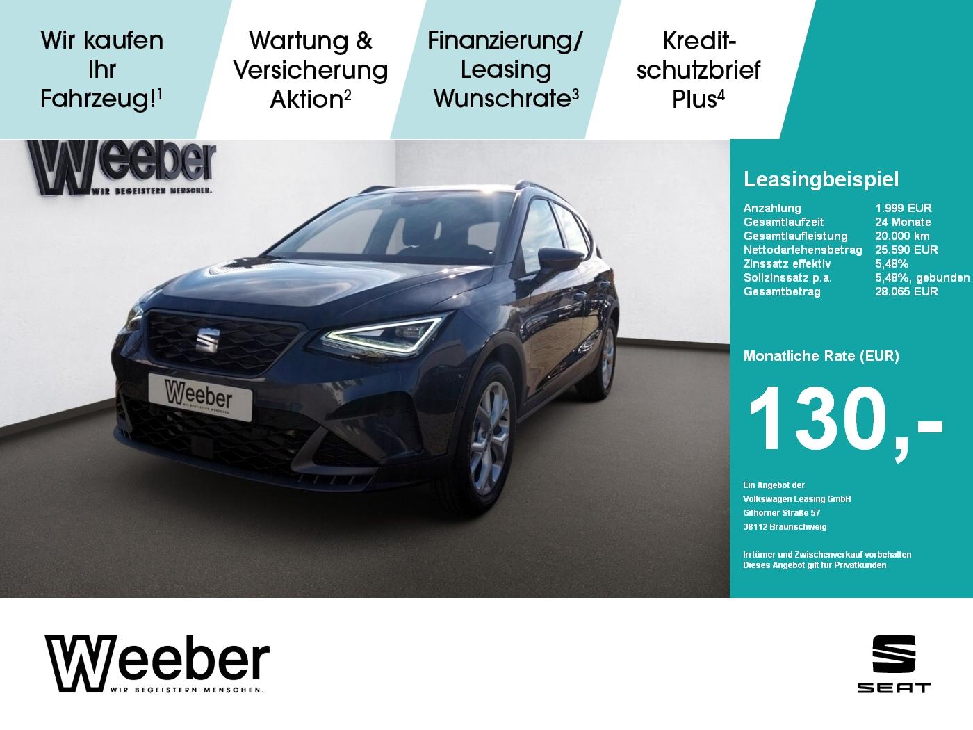 Seat SEAT Arona FR 1.0 TSI 6-Gang Fahrerassistenz-Pak