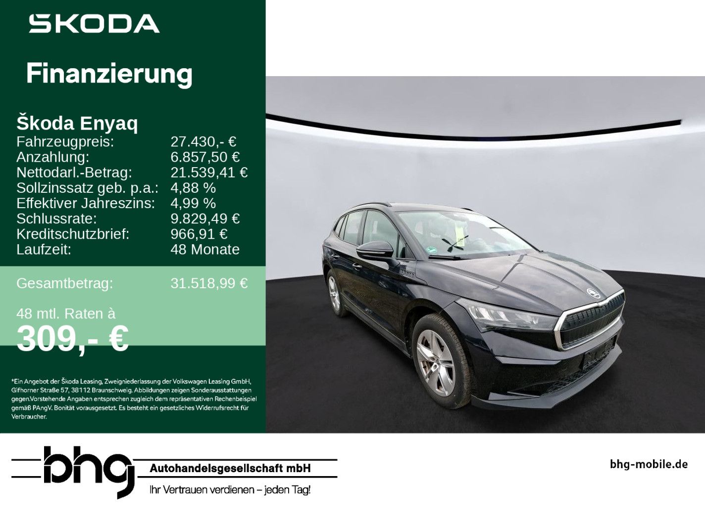 Skoda Enyaq 2023, Automāts, SUV/Apvidus, Melns — Latvijā