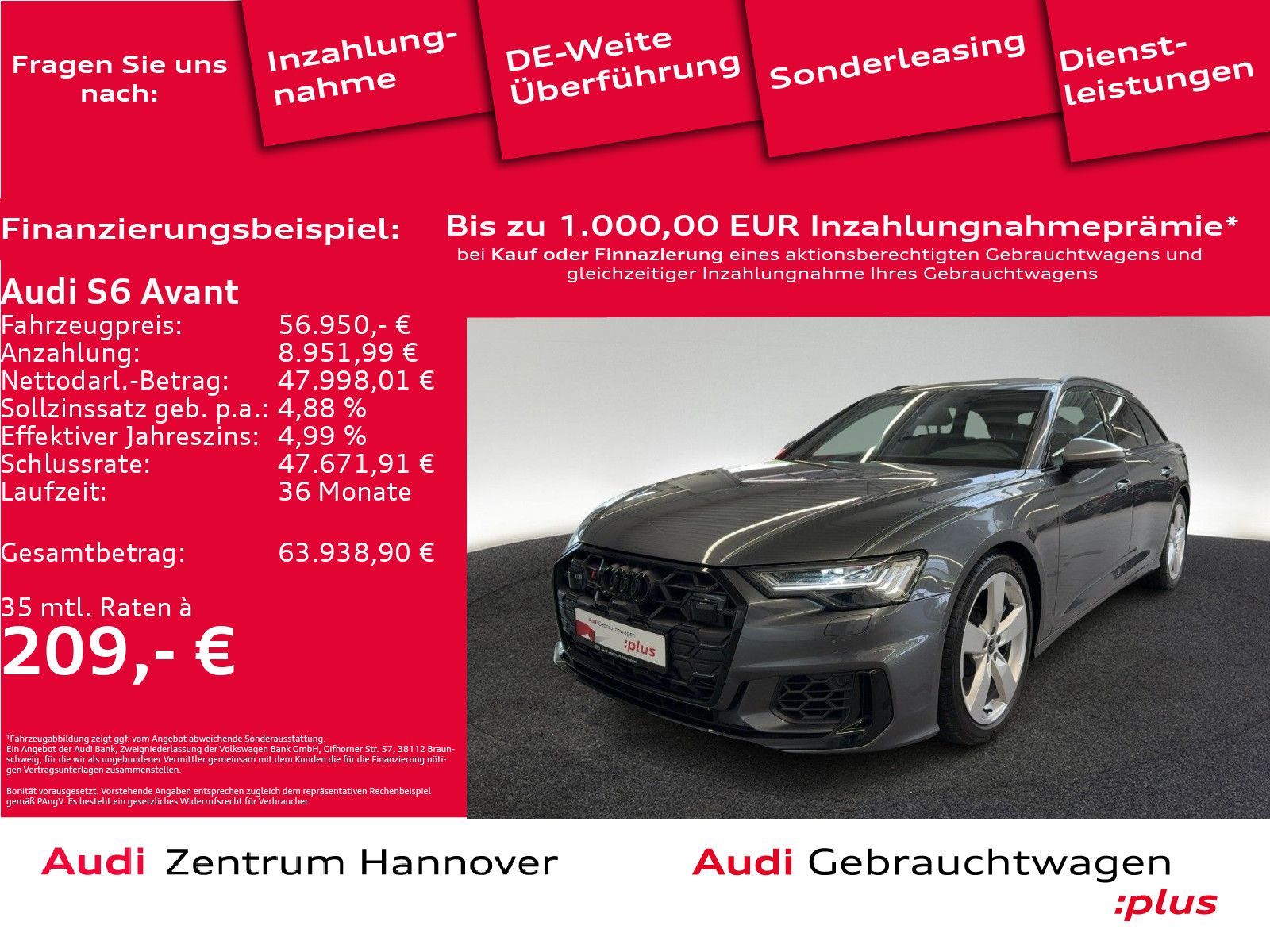 Audi S6 Avant 3.0 TDI quattro Matrix Standheizung ACC