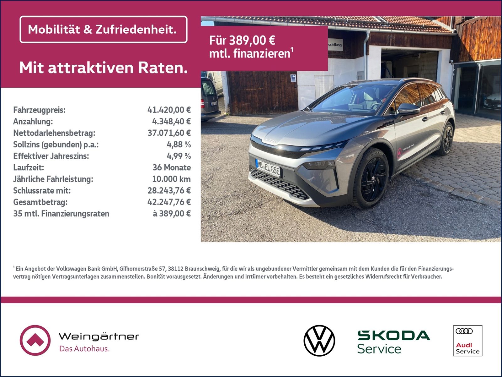 Elroq Alpha 82 kWh Lodge, 20" Alu Vega, 1 Gang