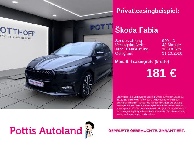 Skoda Fabia 1.0 TSI DSG MONTE CARLO SITZHZG KAMERA PDC