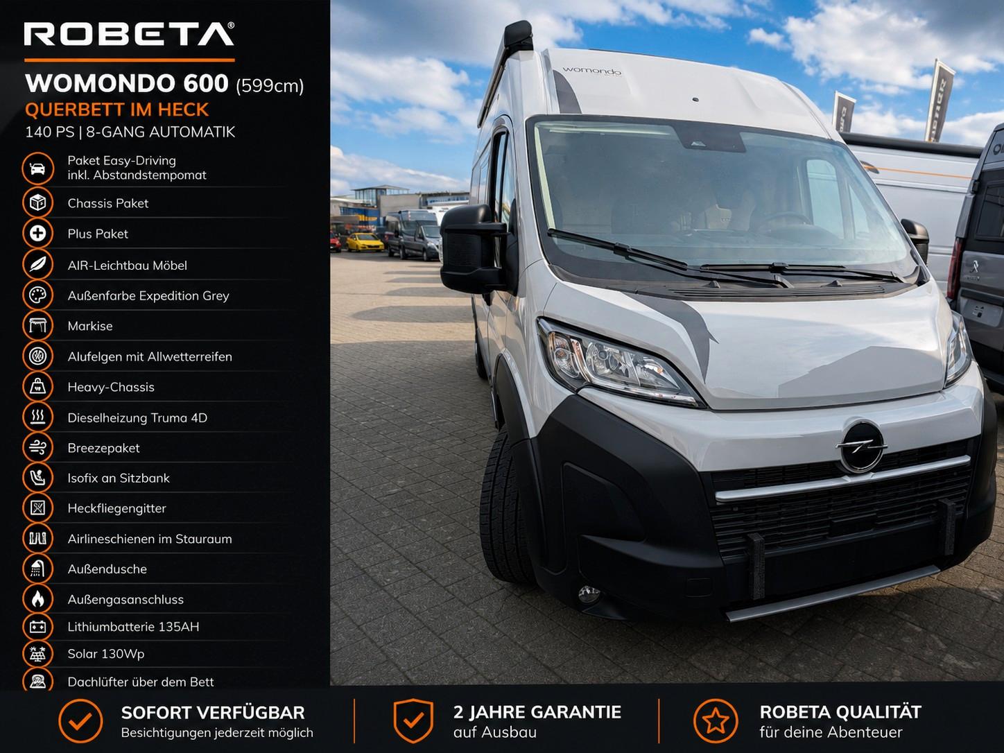 Robeta Womondo 600 Automatik, 140PS, PAKET Drive Easy