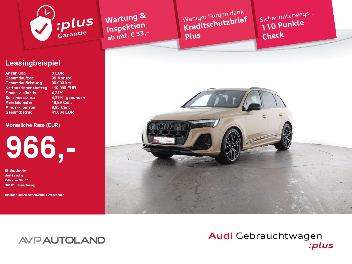 Audi SQ7 4.0 TFSI quattro tiptronic | PANO | AHK |