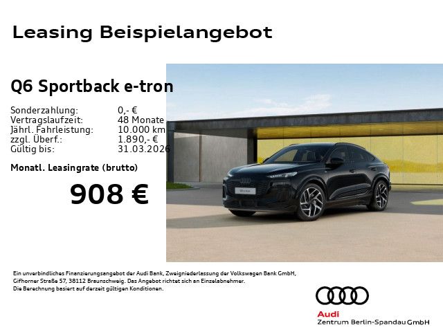 Vorschaubild: AUDI Q6 e-tron Q6 Sportback e-tron performance S line *PANO* (Fahrzeug-Nr. ABXE15)