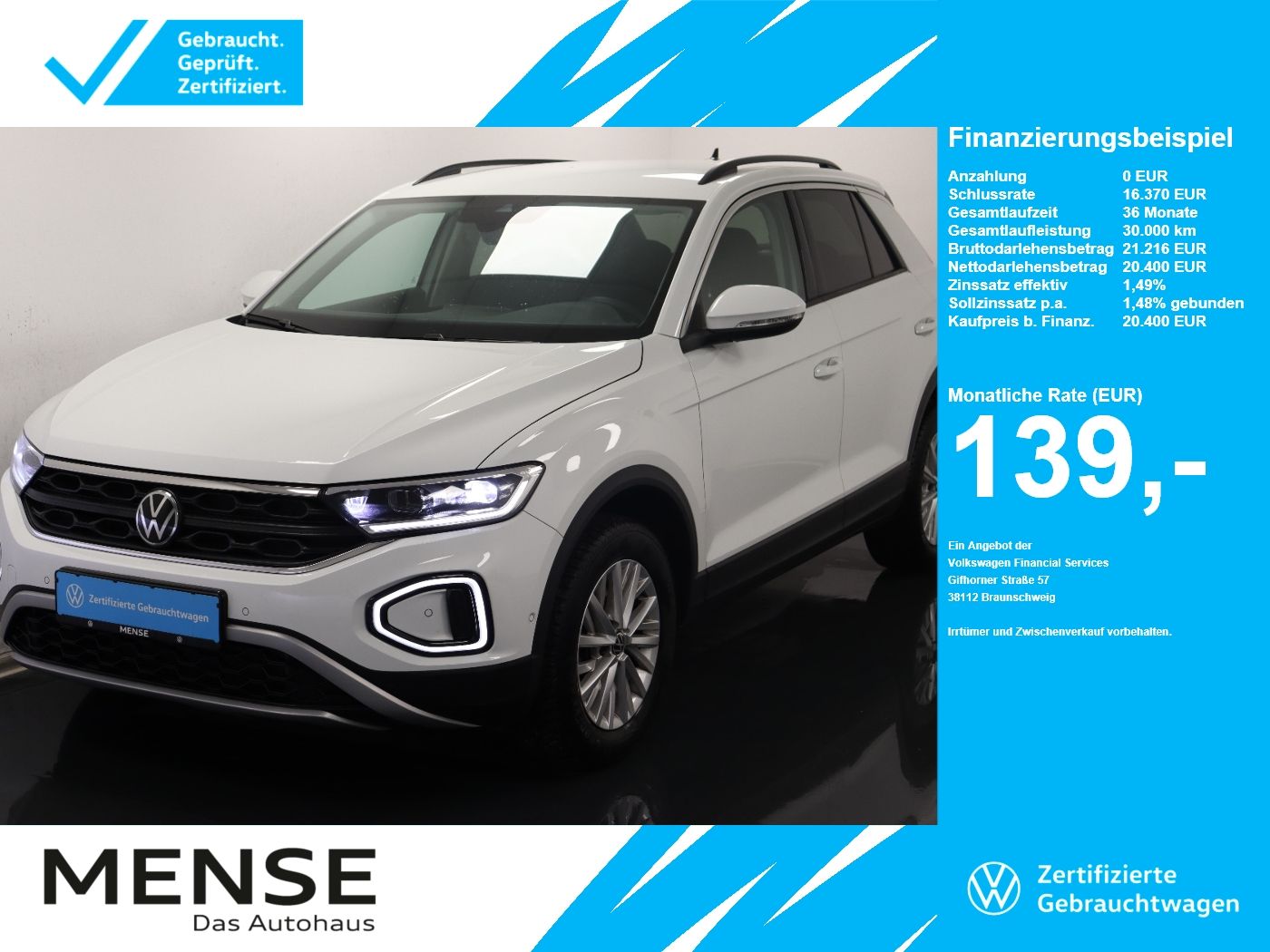 Volkswagen T-Roc 1.0 TSI Life CarPlay|LED|Navi|VirtualCP|PD