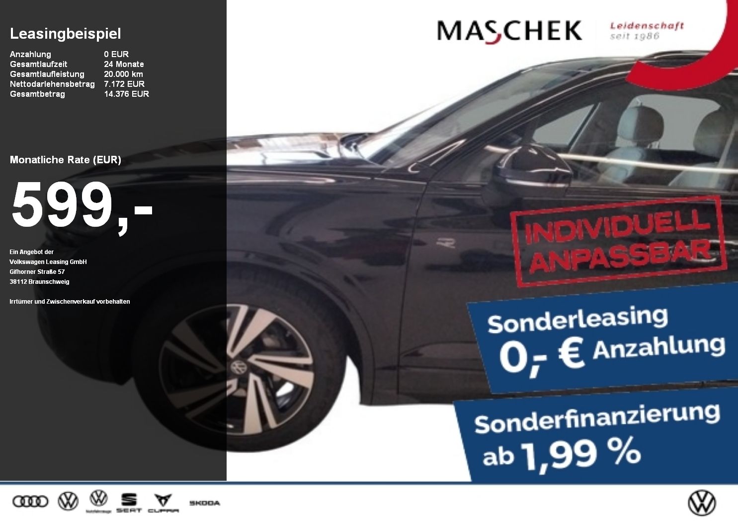 Volkswagen Touareg R-Line Sonderleasing NP120t Standh. Ansc