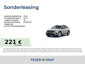 Volkswagen Leasingangebot: Volkswagen Taigo Life 1,0 l TSI 116 PS 7-Gang-DSG