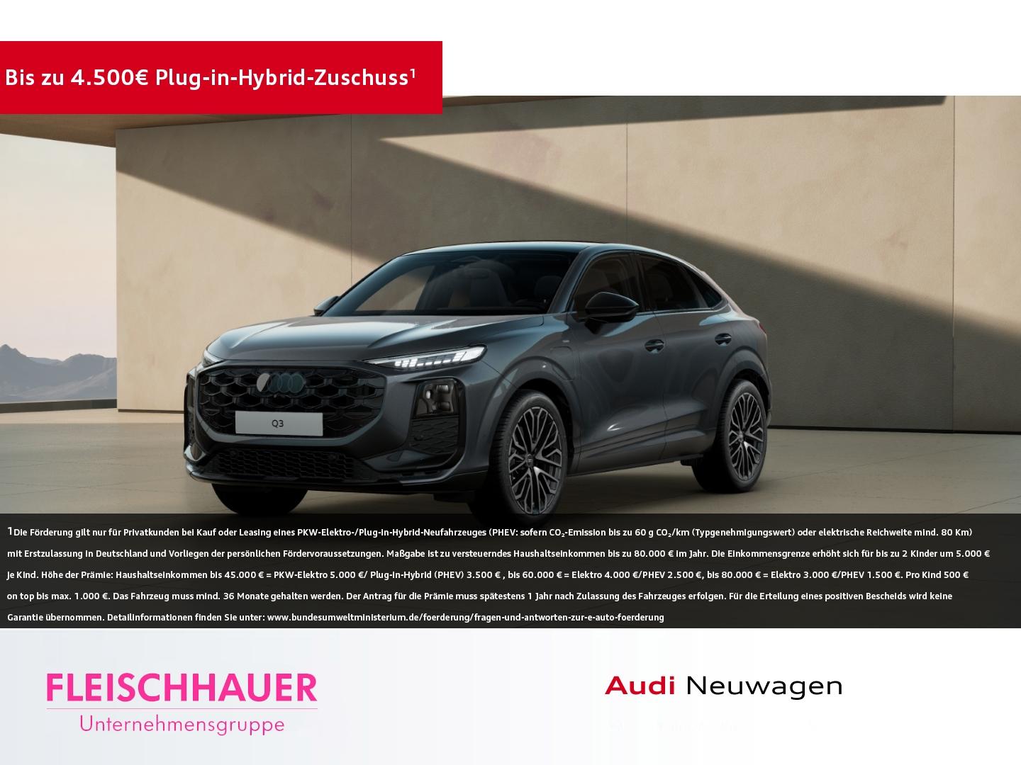 Audi Q3 Sportback e-hybrid S tronic