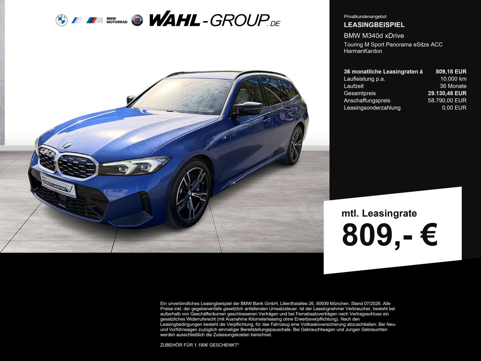 BMW M340d xDrive Touring M Sport Panorama eSitze ACC