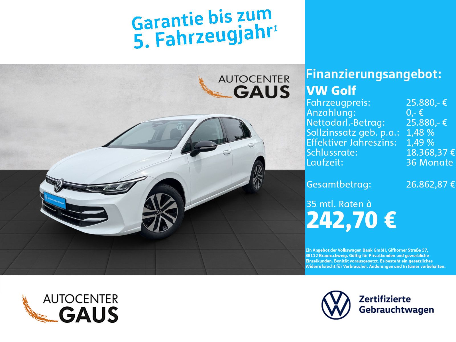 Golf VIII Energy 2.0 TDI Navi*LED*ACC*CarPlay