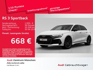Audi Leasingangebot: Audi RS3 Sportback S tronic RS-AGA/ACC/Virtual/Navi+