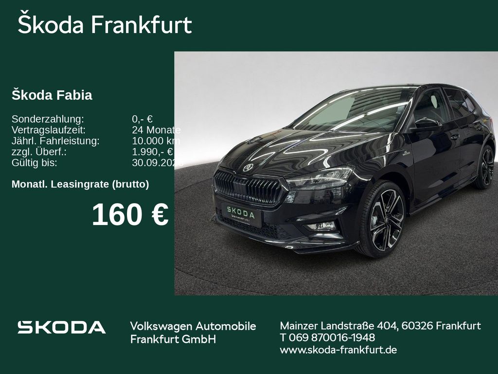 Skoda Fabia Monte Carlo 1,0 TSI SmartLink/ WinterPlus