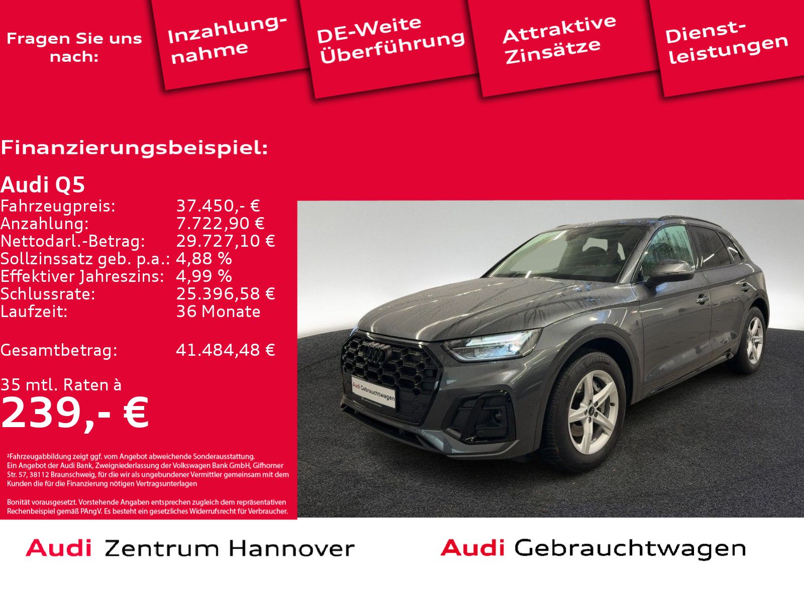 Audi Q5 S line 35 TDI Pano Kamera AHK LED