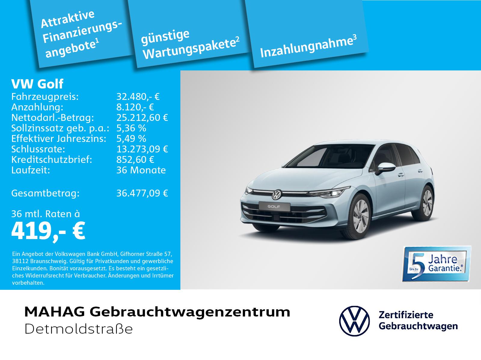 Volkswagen Golf VIII Style 1.5 eTSI AHK LED+ Navi ParkAssis, миниатюра 2