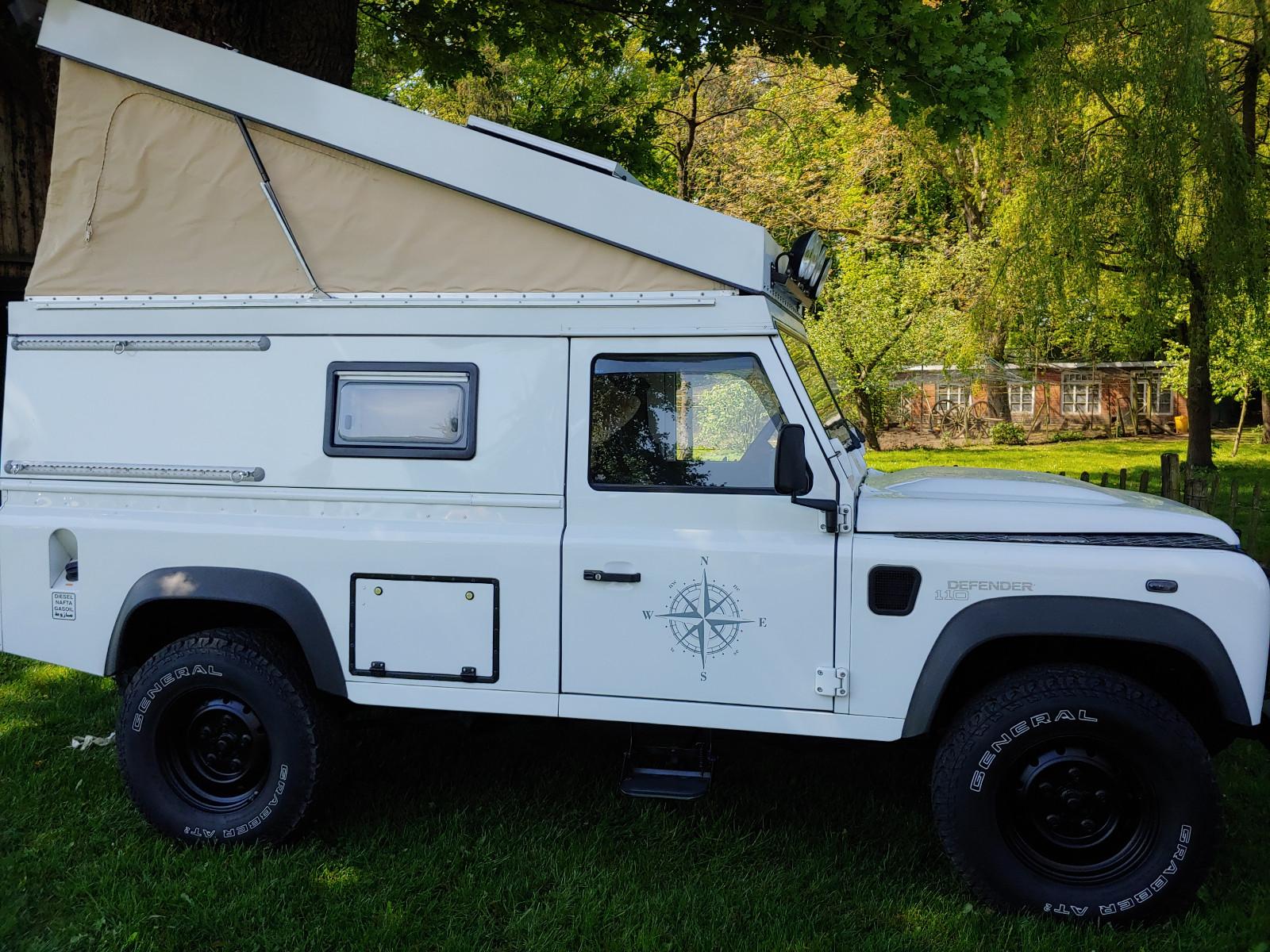 Land Rover Defender 2,4L! Exped.-Camper Aufstelldach Autark