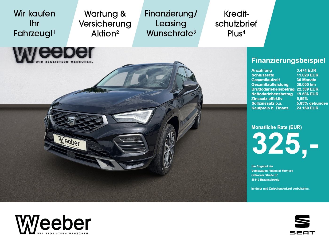 Seat Ateca FR *AHK*NAVI*SHZ*LED*KAMERA*APP CONNECT*