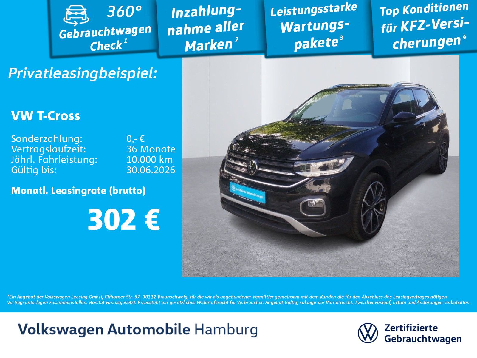 Volkswagen T-Cross Style 1.0 TSI DSG AHK Kamera CarPlay PDC