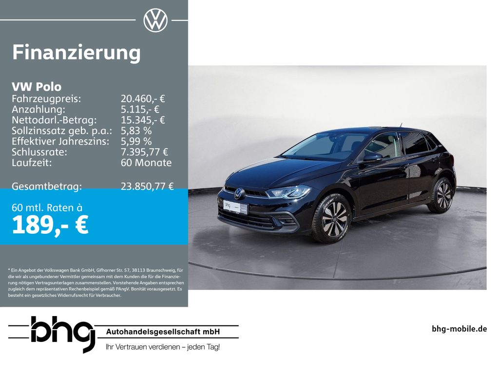 Volkswagen Polo Life 1,0 l TSI OPF AHK ACC Front-Lane-Assis