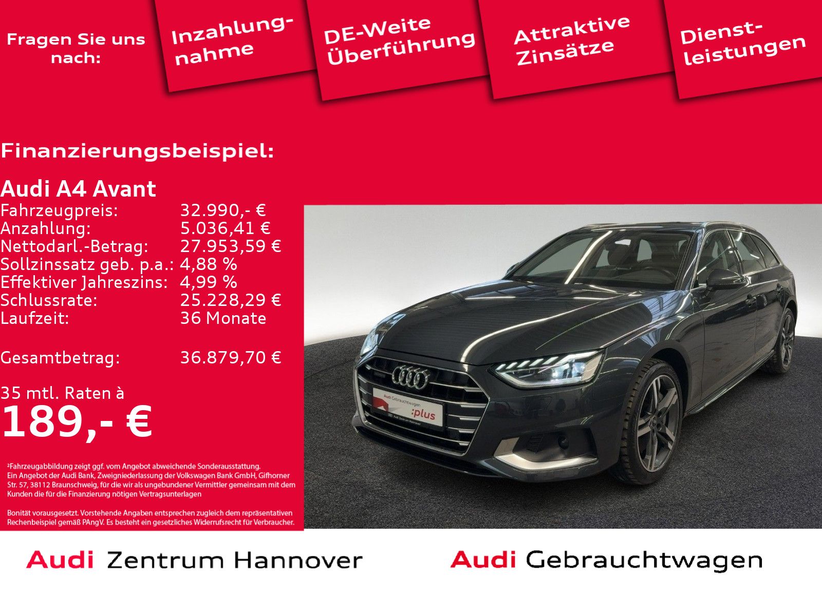 Audi A4 Avant advanced 50 TDI quattro Matrix Head-Up