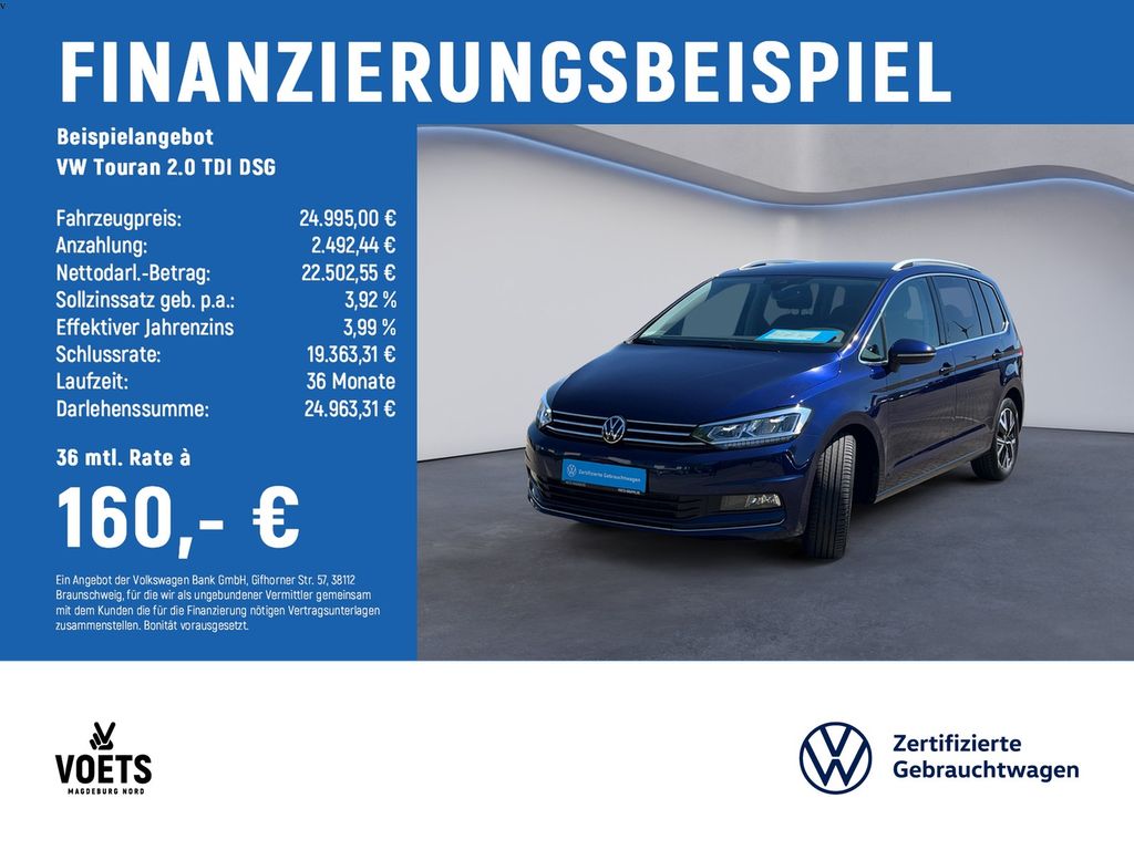 Volkswagen Touran 2.0 TDI DSG Highline LED+NAVI+ACC+PDC+
