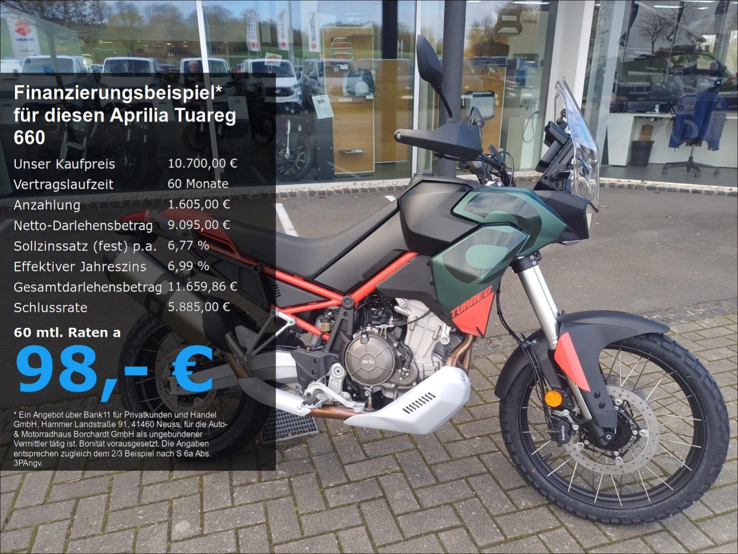 Aprilia Tuareg 660 E5+*TFT*LED*Tempomat*Grün*