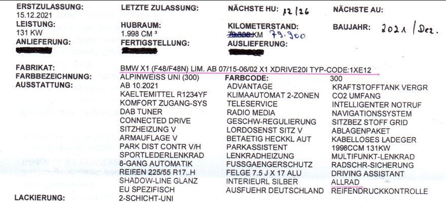 BMW BMW X1 (F48/F48N) X drive 20I