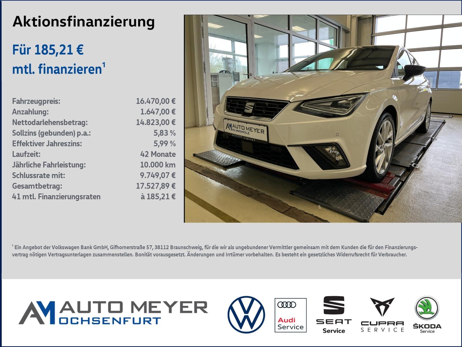 Seat Ibiza FR-Line 1.0 TSI Kamera Navi LED