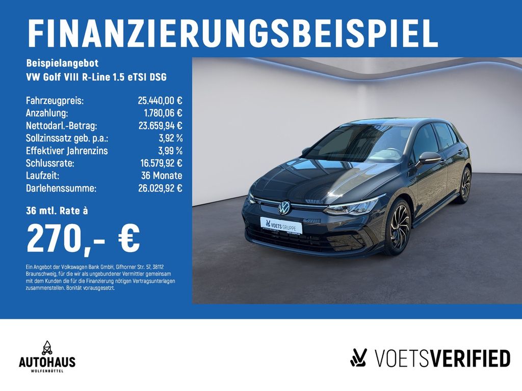 Golf VIII R-Line 1.5 eTSI DSG LED+RearView+NAVI