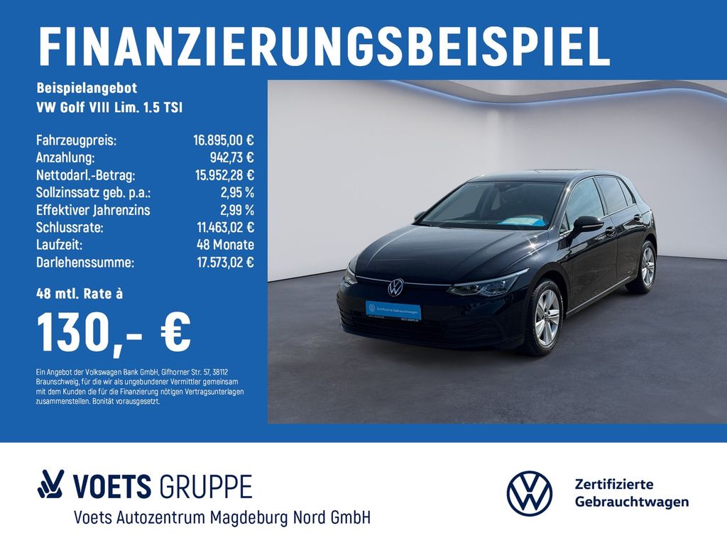 Abbildung Leasingangebot Volkswagen Golf VIII Lim. 1.5 TSI Life LED+NAVI+PDC+SHZ