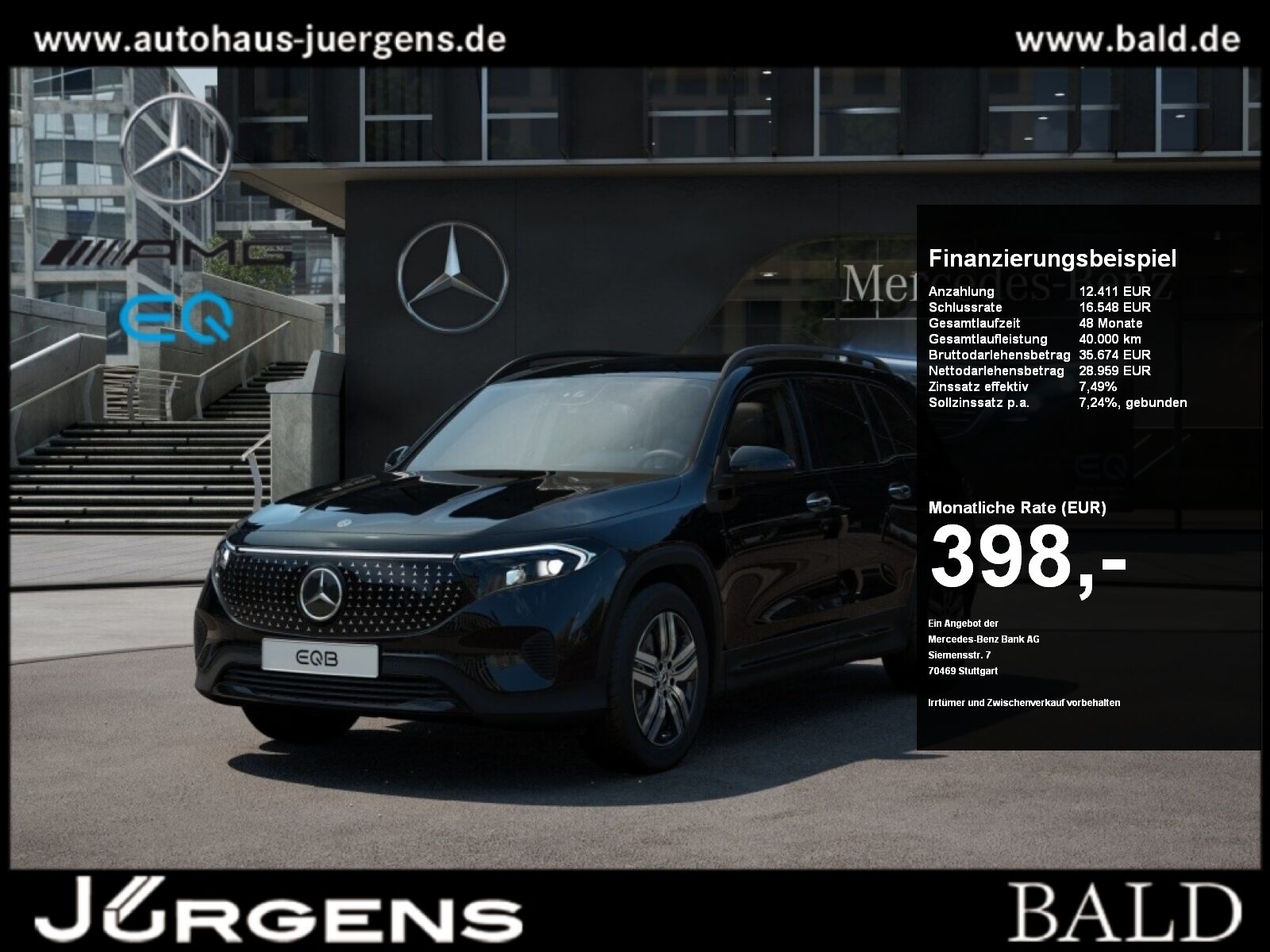 MERCEDES-BENZ EQB 250+ Distr+Night+Ambiente+ILS+AHK+Cam+LED